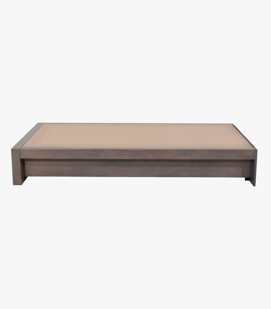 Base de madera Urban II individual en color café de Avanti Muebles, base de madera para muebles con acabado en tono marrón oscuro.
