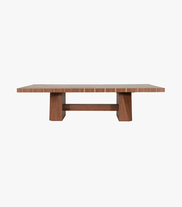 Mesa de comedor Manhattan para 12 personas de madera nogal