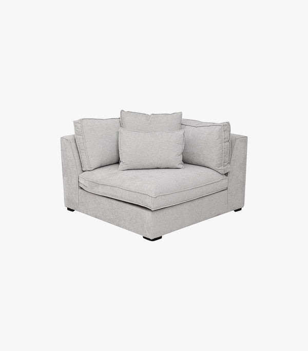 Sillón esquinero Tramontana de tela color gris