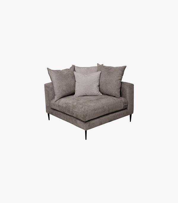 Sillón Esquinero Soho de tela color gris