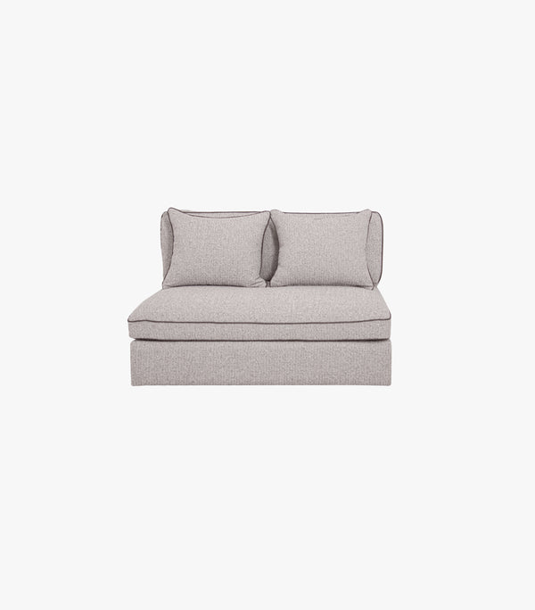 Sillón Armless Dornelli de tela color gris