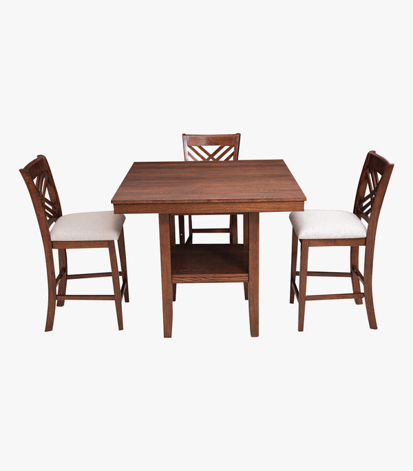 Comedor cuadrado para 4 personas Bixby de madera color café