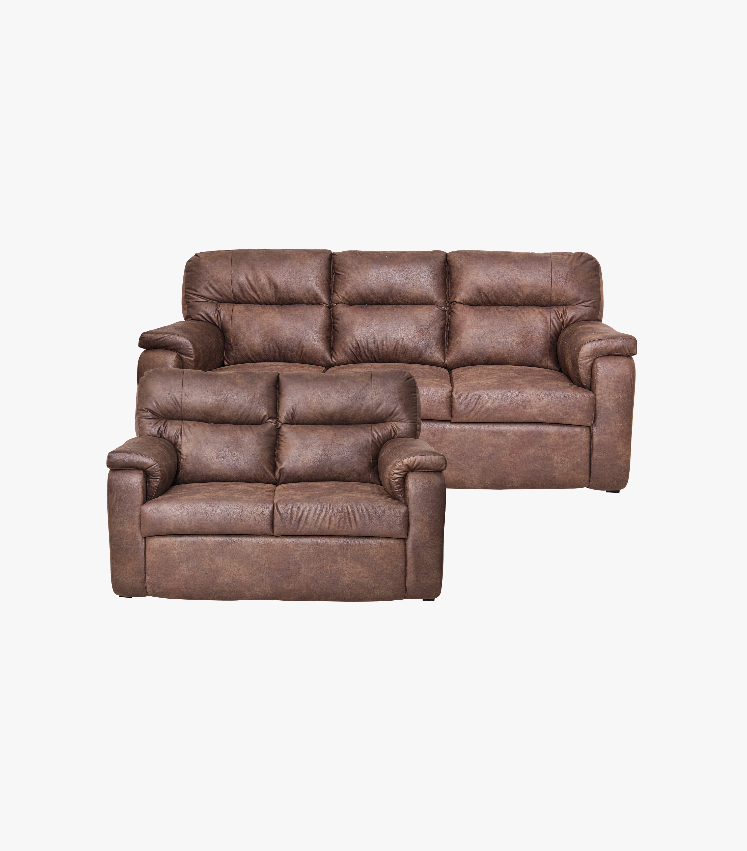 Sala Kylian de Tela Chocolate – Sofá y Love Seat con Diseño Elegante y ...