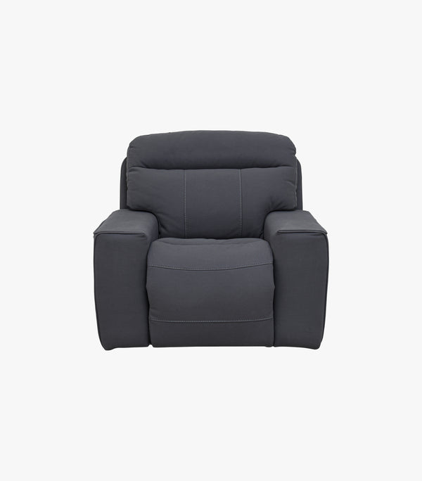 Sillón Eléctrico Louis de tela color gris con elevación