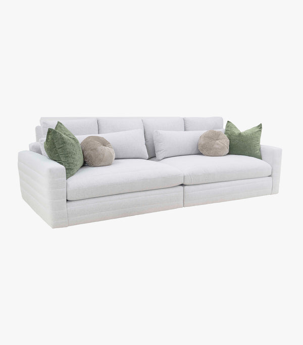 Love Seat  Capri de tela color gris