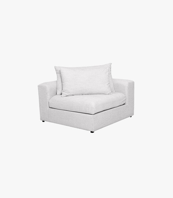 Sillón esquinero Modena de tela color gris