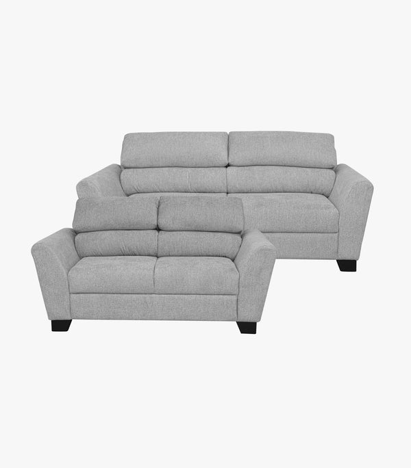 Sala Kenya de tela color gris - Sofá y Love Seat