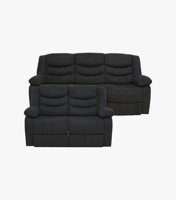 Sala Reclinable Victoria de tela color Gris