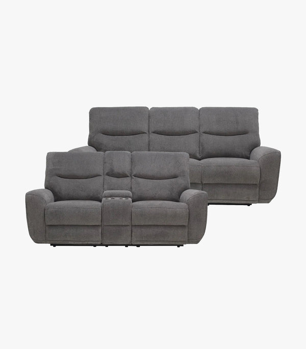 Sala Reclinable Adams de tela color gris