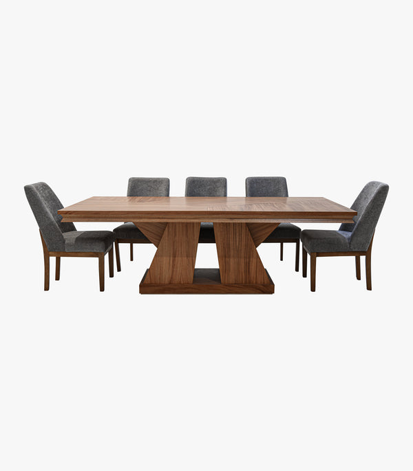 Comedor Rectangular Howard de madera para 8 personas