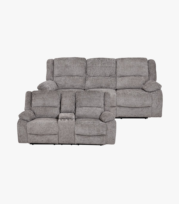 Sala Pax de tela color gris - Sofá y Love Seat