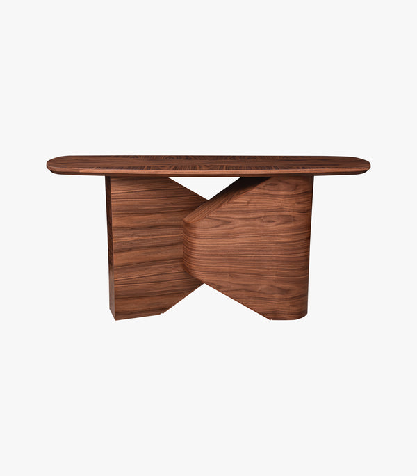 Consola Infinity de madera nogal