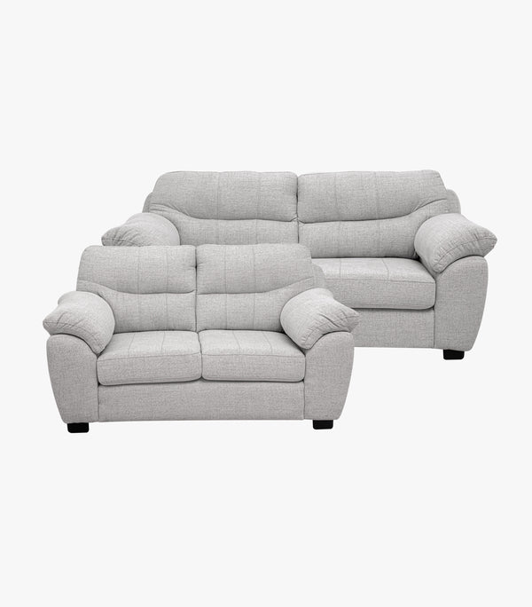 Sala Berna De Tela color gris claro - Sofá y Love Seat