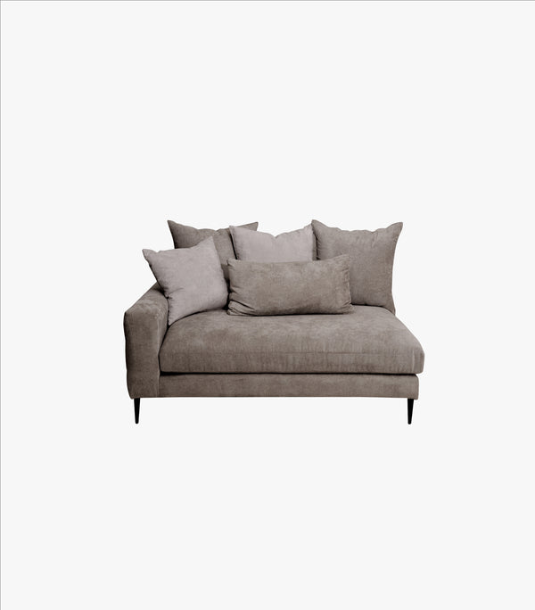 Sillón Con brazo izquierdo Soho de tela color gris