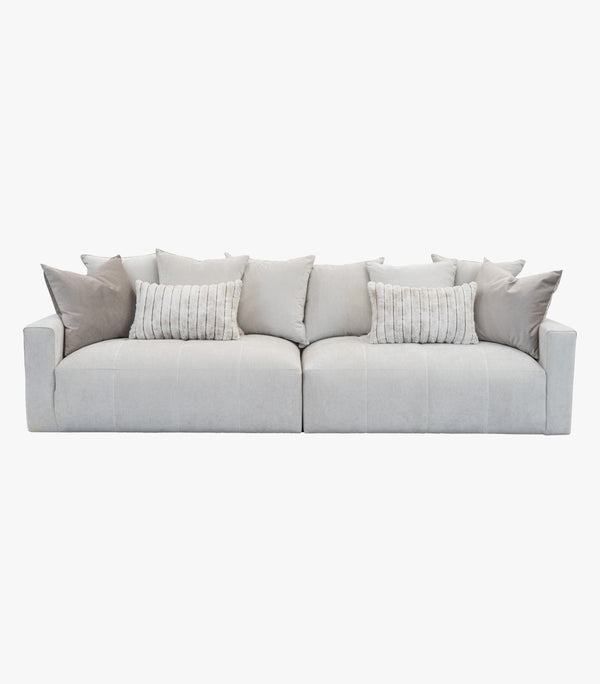 Love Seat Dylan de tela color gris