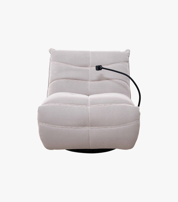 Sillon Reclinable Gammer Manual Kenny Con sistema de Mecedora de Tela color Beige