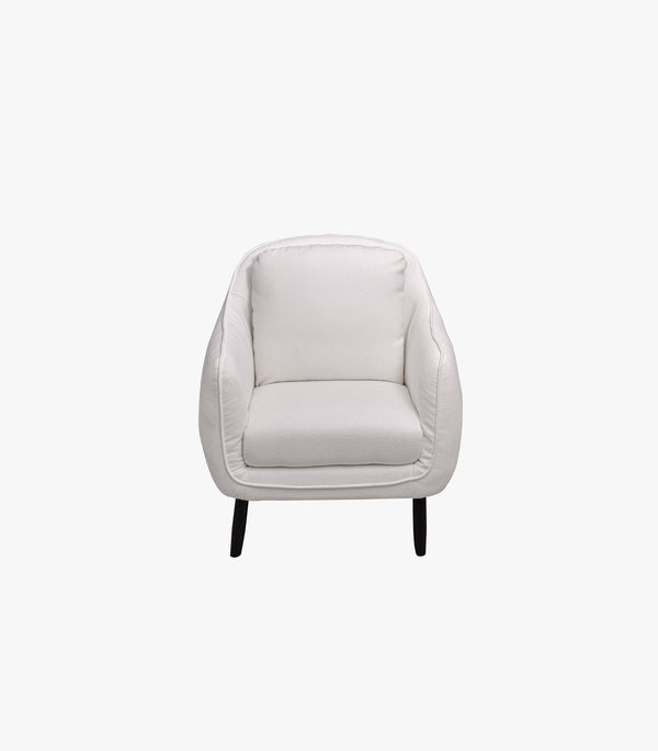 Sillón ocasional triss de tela color blanco