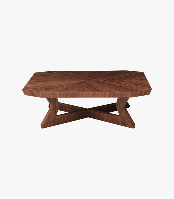 Mesa de centro Dorian de madera nogal
