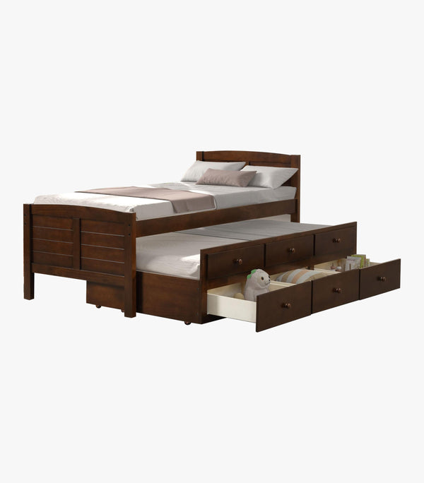Cama Twin Capitan de madera color café