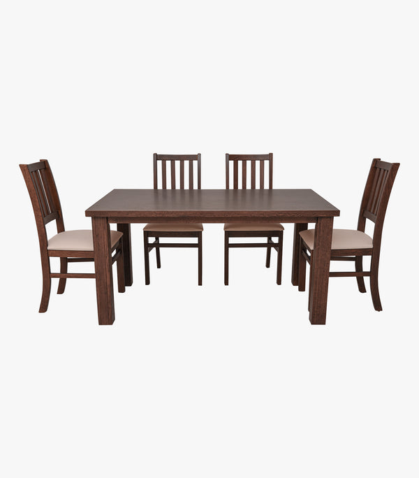 Comedor Rectangulatr Valladolid para 6 personas de madera color café - incluye mesa y 6 sillas