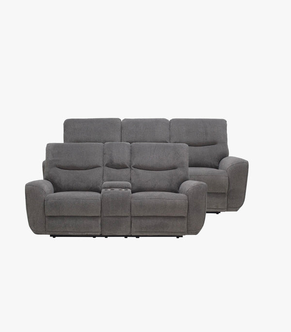 Sala Reclinable Adams de tela color gris