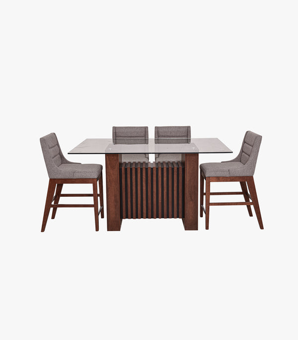 Comedor Rectangular Bourboun para 6 personas de madera color café