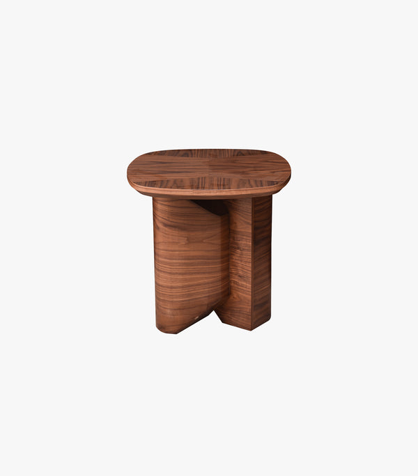 Mesa lateral Infinity de madera nogal