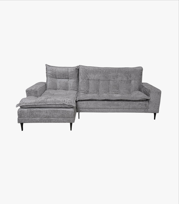 Sofá Cama Mysa Izquierda de tela color gris