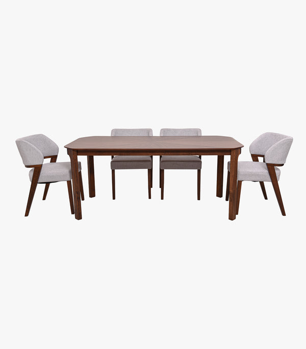 Comedor Rectangular para 6 personas Kimchi de madera color café