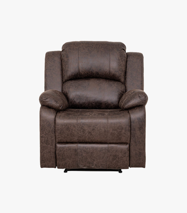 Reclinable Manual West de tela color café