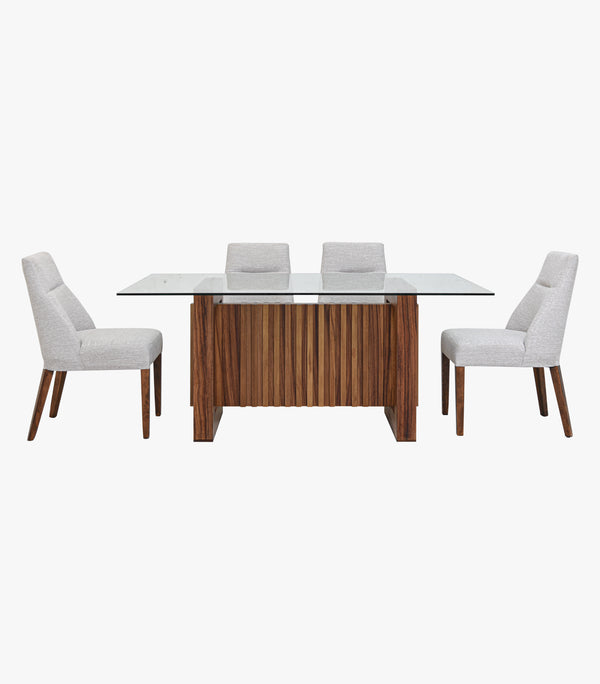 Comedor Mossi de madera color café para 6 personas