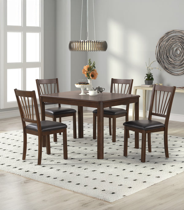 Comedor Cuadrado para 4 personas Hollys de madera color café