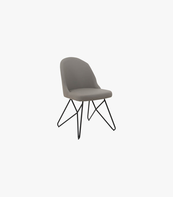 Silla Shelby de Vinil color gris
