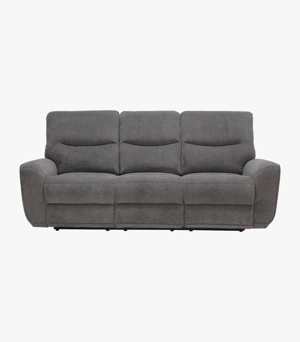 Sofá Reclinable Adams de Tela Color Gris (2 Reclinables)