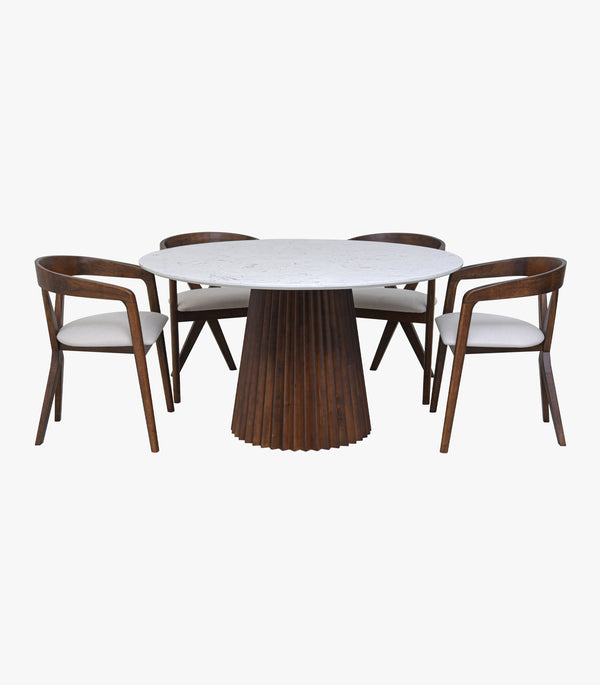 Comedor Midori de madera para 6 personas