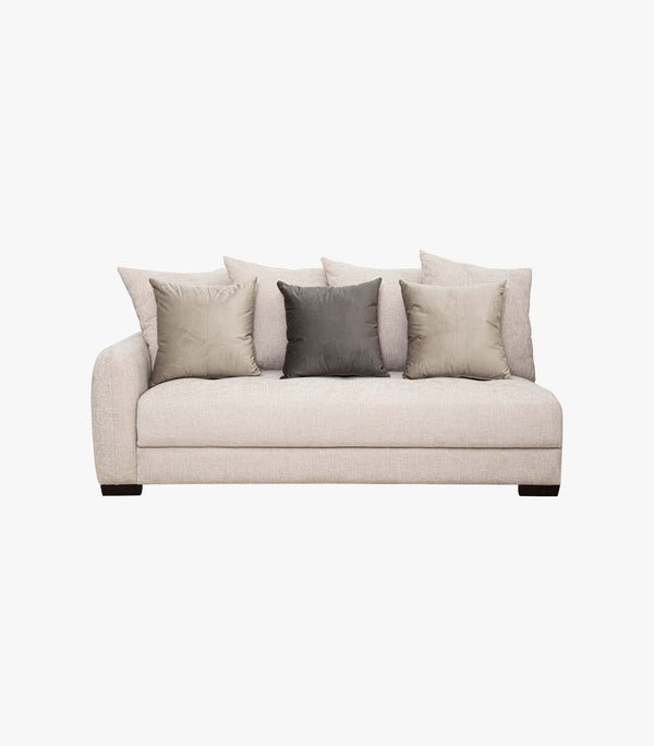 Love Seat Parma con brazo izquierdo de tela color Beige