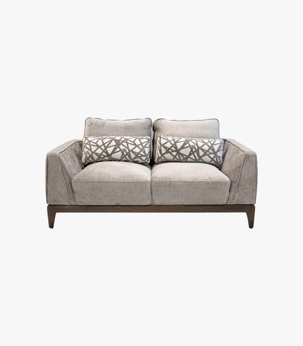 Love Seat Linen de Tela Color Gris de Boal