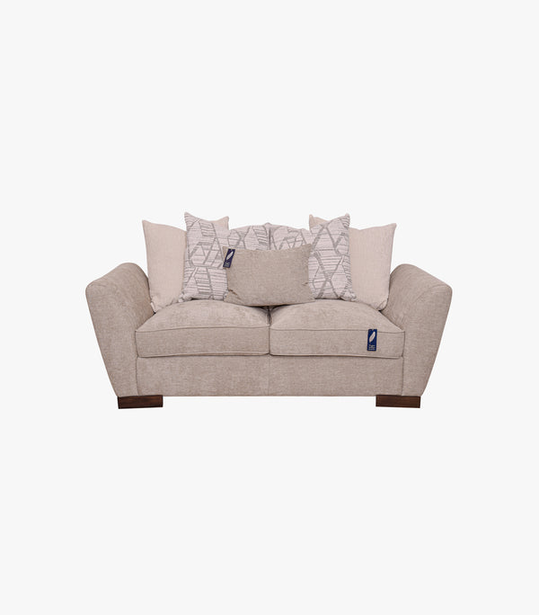 Love Seat Astrid de tela color beige