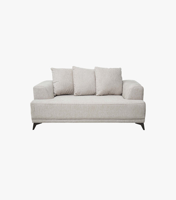 Love Seat Brianna de tela color Gris