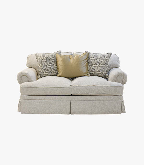 Love Seat Kiev de tela color gris