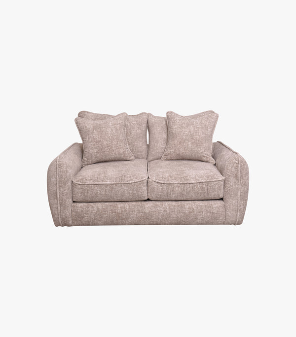 Love Seat Lucas de tela color beige