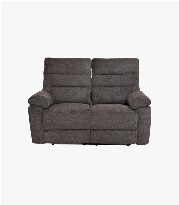 Love Seat Kenji de tela color café