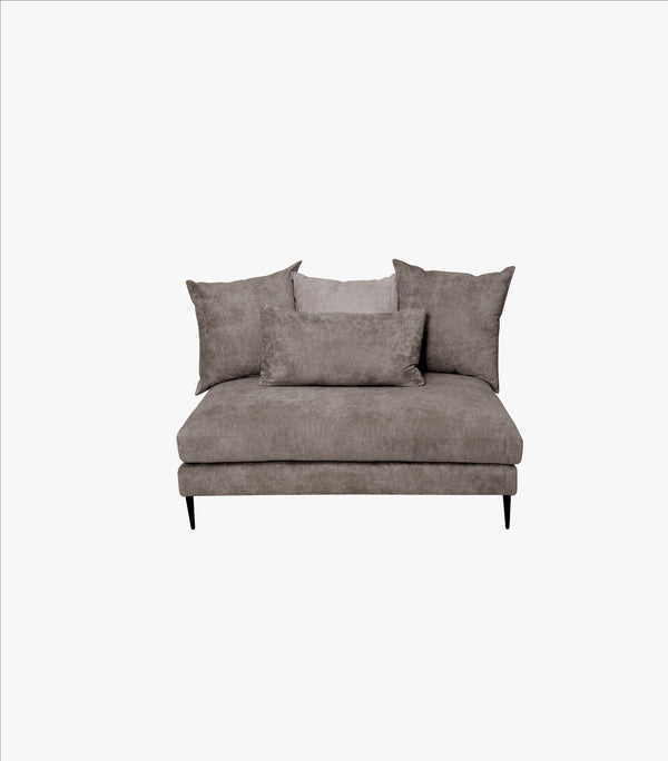 Sillón Armless Soho de tela color gris