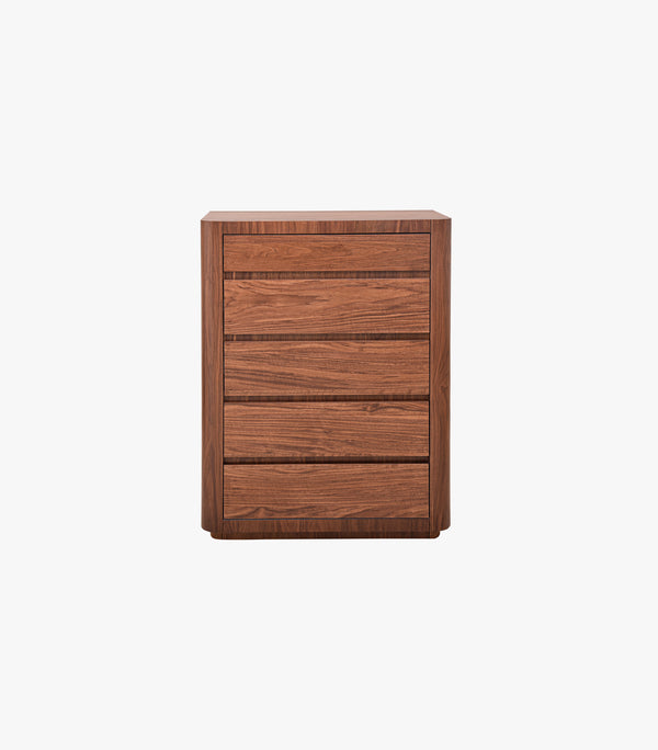 Cajonera Palermo de madera acabado nogal