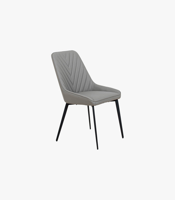 Silla Atticus de de Tacto Piel color Gris