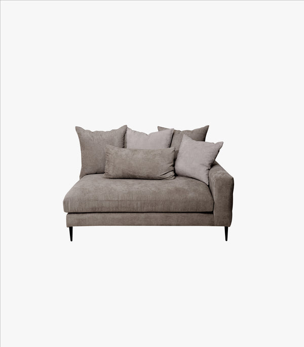 Sillón Con brazo derecho Soho de tela color gris