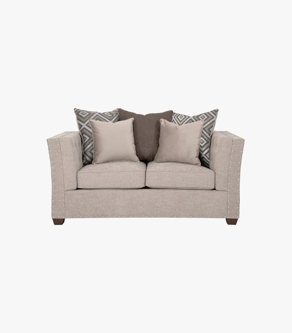 Love Seat Ana de Tela Color Beige