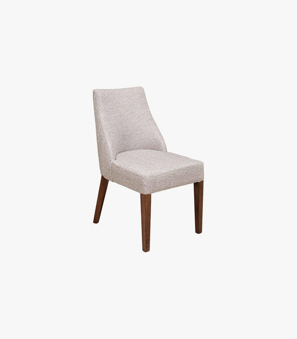 Silla Harlow de madera de tela color beige
