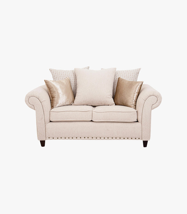 Love Seat Enna De Tela Color Beige