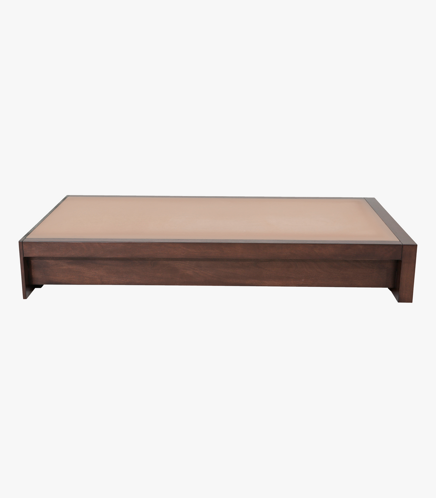 Base de madera Urban ll individual en color chocolate de Avanti Muebles, estructura sólida y elegante para muebles.